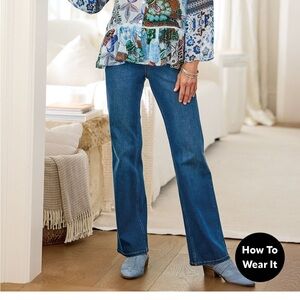 Ultimate Denim Pull-On Bootcut Jeans Soft Surroundings Size 3X River Wash NWT